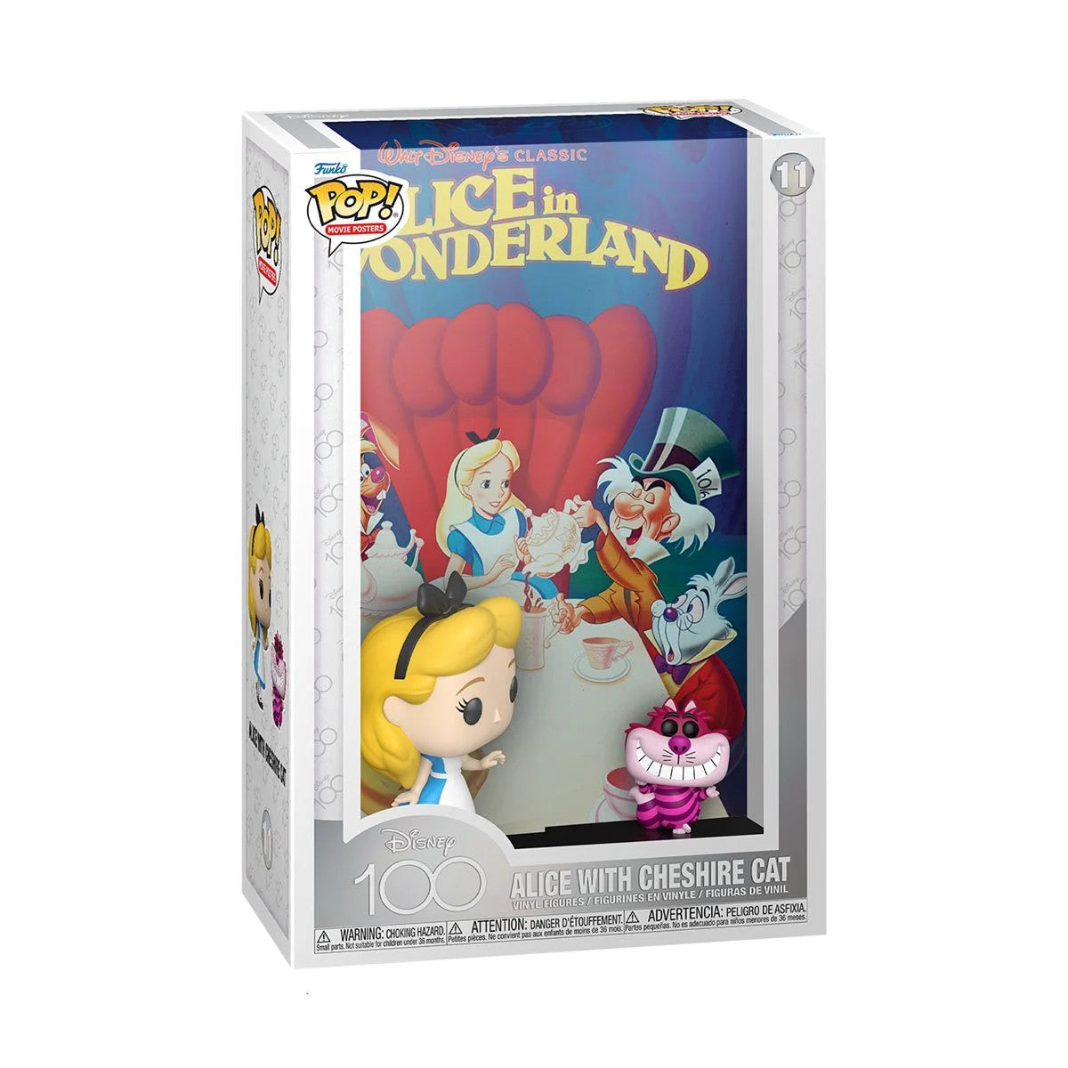 Disney 100 Alice in Wonderland Alice with Cheshire Cat Funko Pop! Movie Poster with Case #11