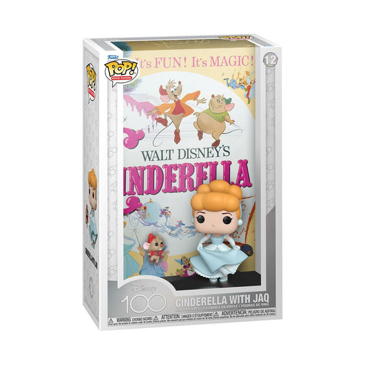 Disney 100 Cinderella with Jaq Funko Pop! Movie Poster with Case #12