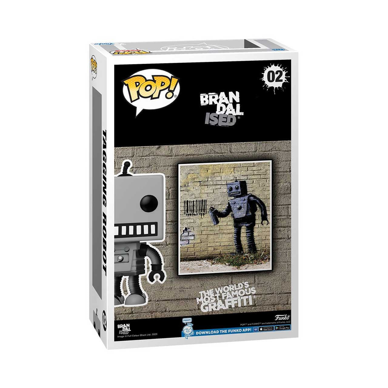 Brandalised Tagging Robot Art Cover Vinyl Figure With Case #02