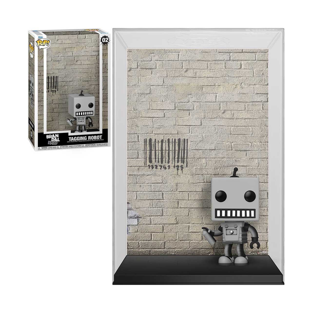 Brandalised Tagging Robot Art Cover Vinyl Figure With Case #02