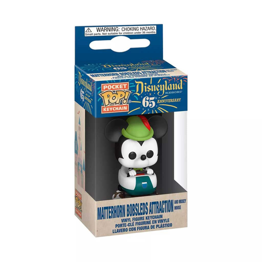 Disneyland 65th Anniversary Mickey Mouse with Matterhorn Pocket Pop! Keychain