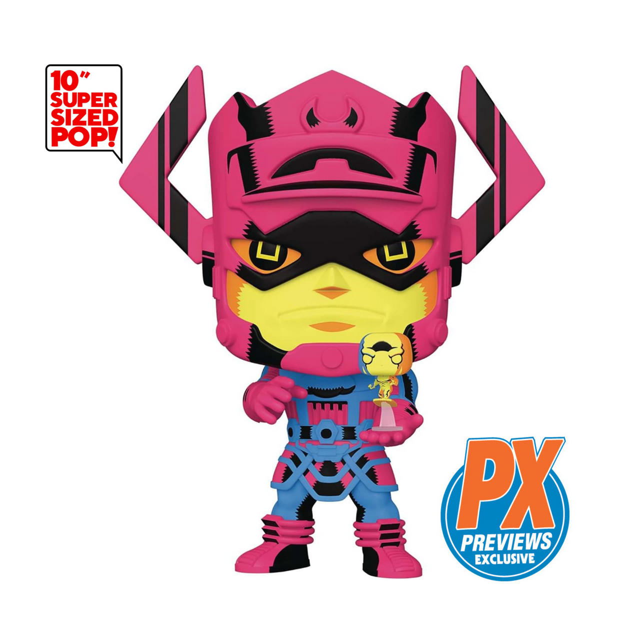 Marvel Galactus with Silver Surfer Blacklight 10-Inch Exclusive Pop! Vinyl Figure #809
