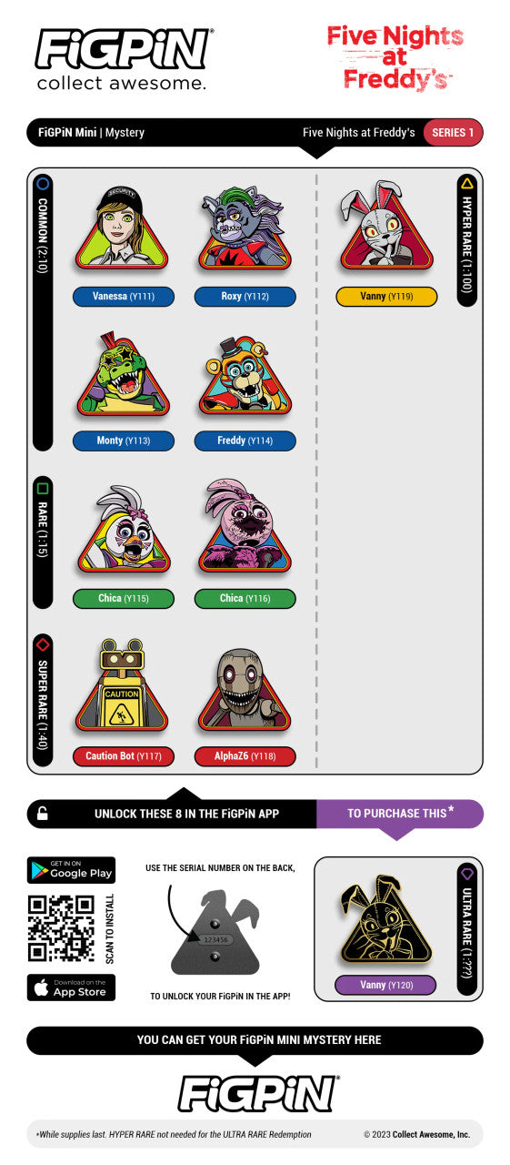 Five Nights at Freddy's Series 1 FiGPiN Mystery Mini Enamel Pin