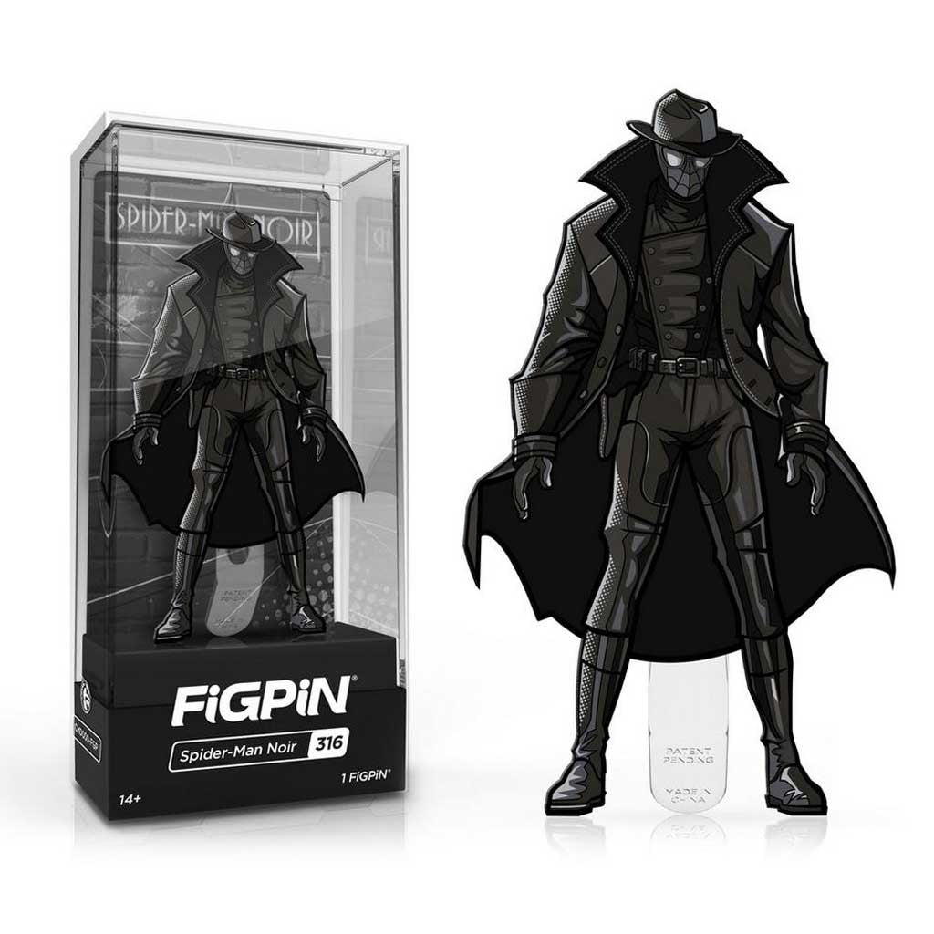 Spider-Man Noir FiGPiN Enamel Pin is #316 in the collection.