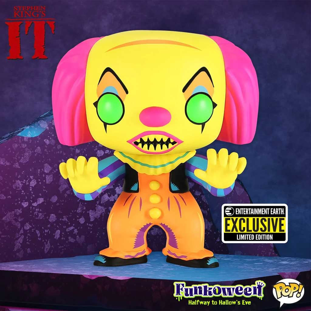 IT Pennywise Blacklight Exclusive Pop! Vinyl Figure #55