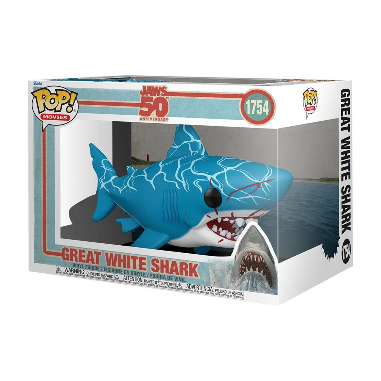 Jaws 50th Anniversary Great White Shark Super 6-Inch Funko Pop! Vinyl Figure #1754