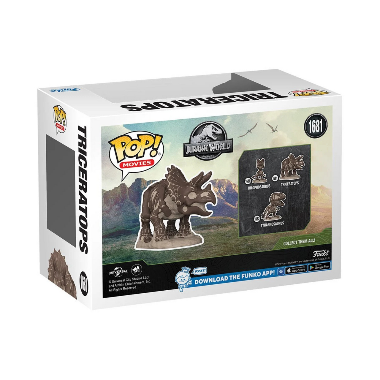 Jurassic Park Fossil Triceratops Funko Pop! Vinyl Figure #1681