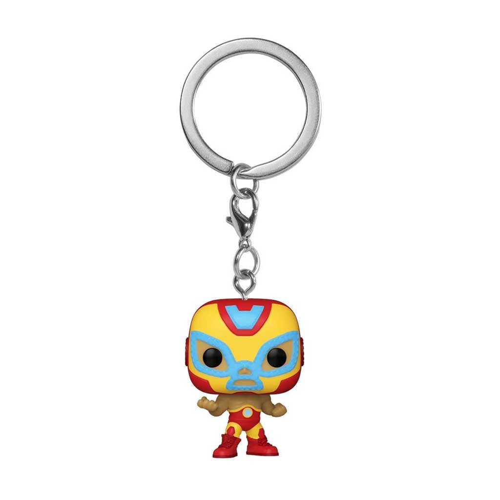 Marvel Luchadores El Heroe Iron Man Pocket Pop! Keychain