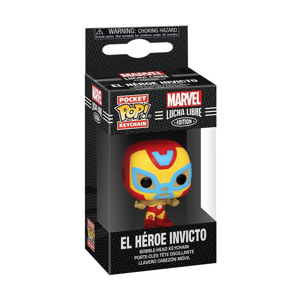 Marvel Luchadores El Heroe Iron Man Pocket Pop! Keychain