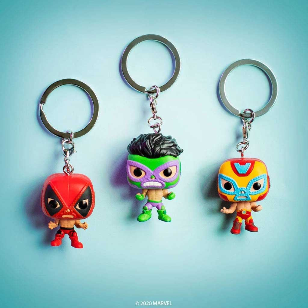 Marvel Luchadores El Heroe Iron Man Pocket Pop! Keychain