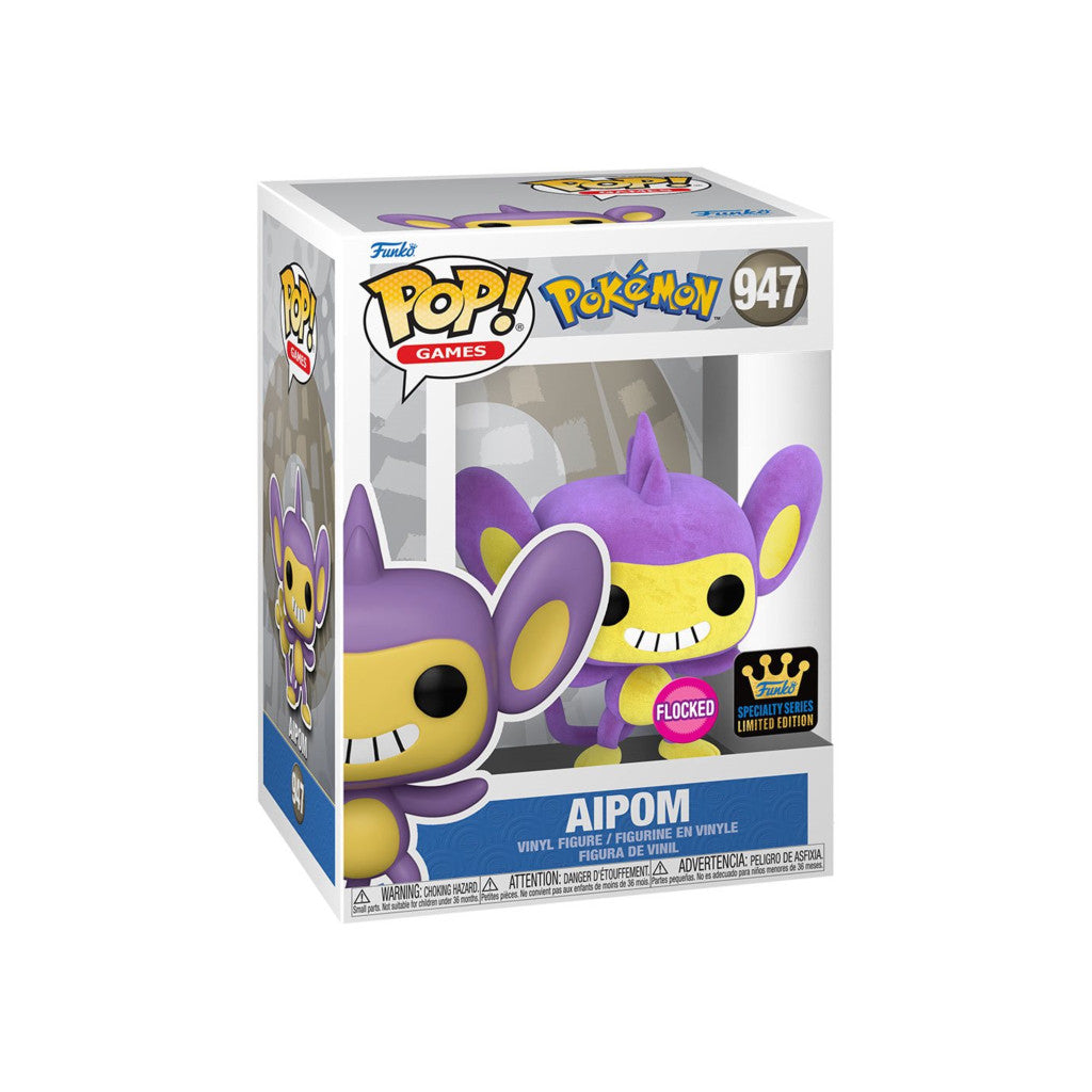 Pokemon Aipom Flocked Exclusive Pop! Vinyl Figure #947