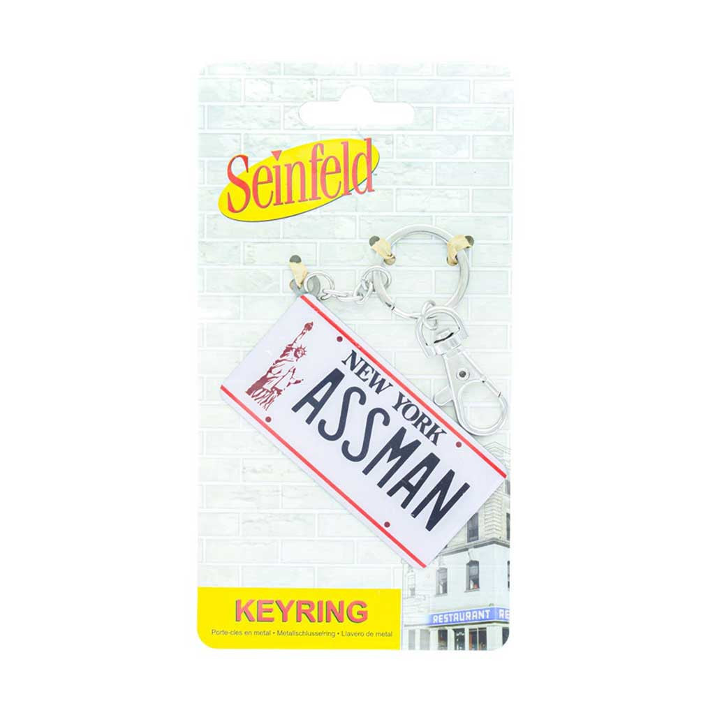 Seinfeld Assman License Plate Keychain