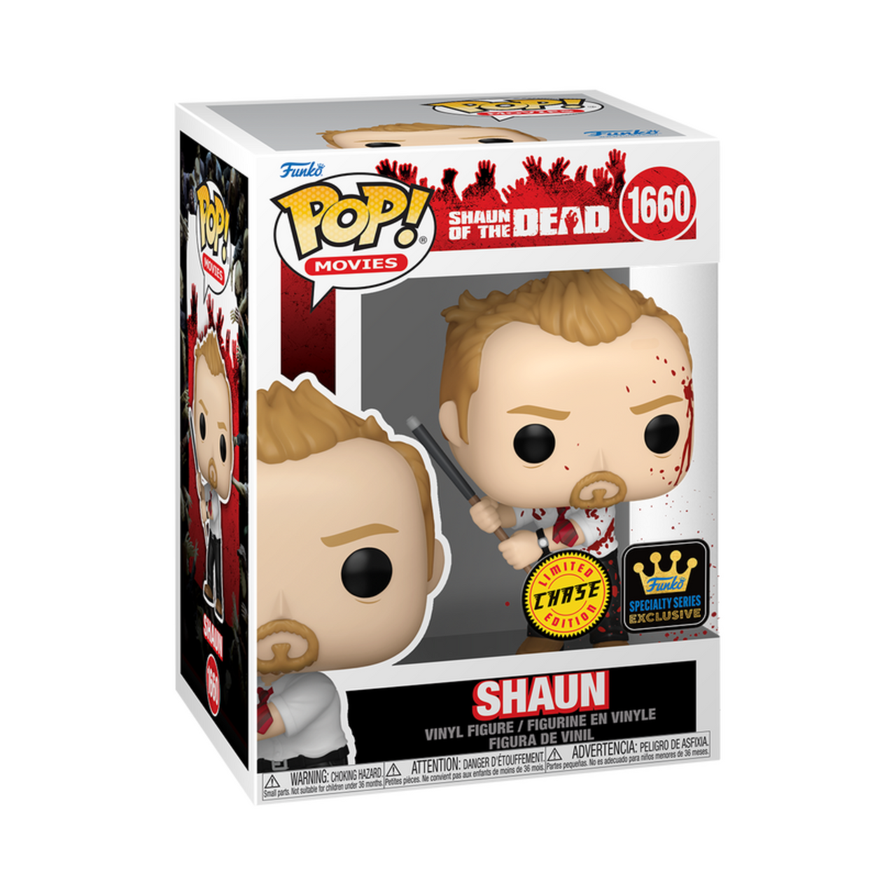 Shaun of the Dead Shaun with Pool Cue CHASE Funko Pop! Specialty Series Vinyl Figure #1660