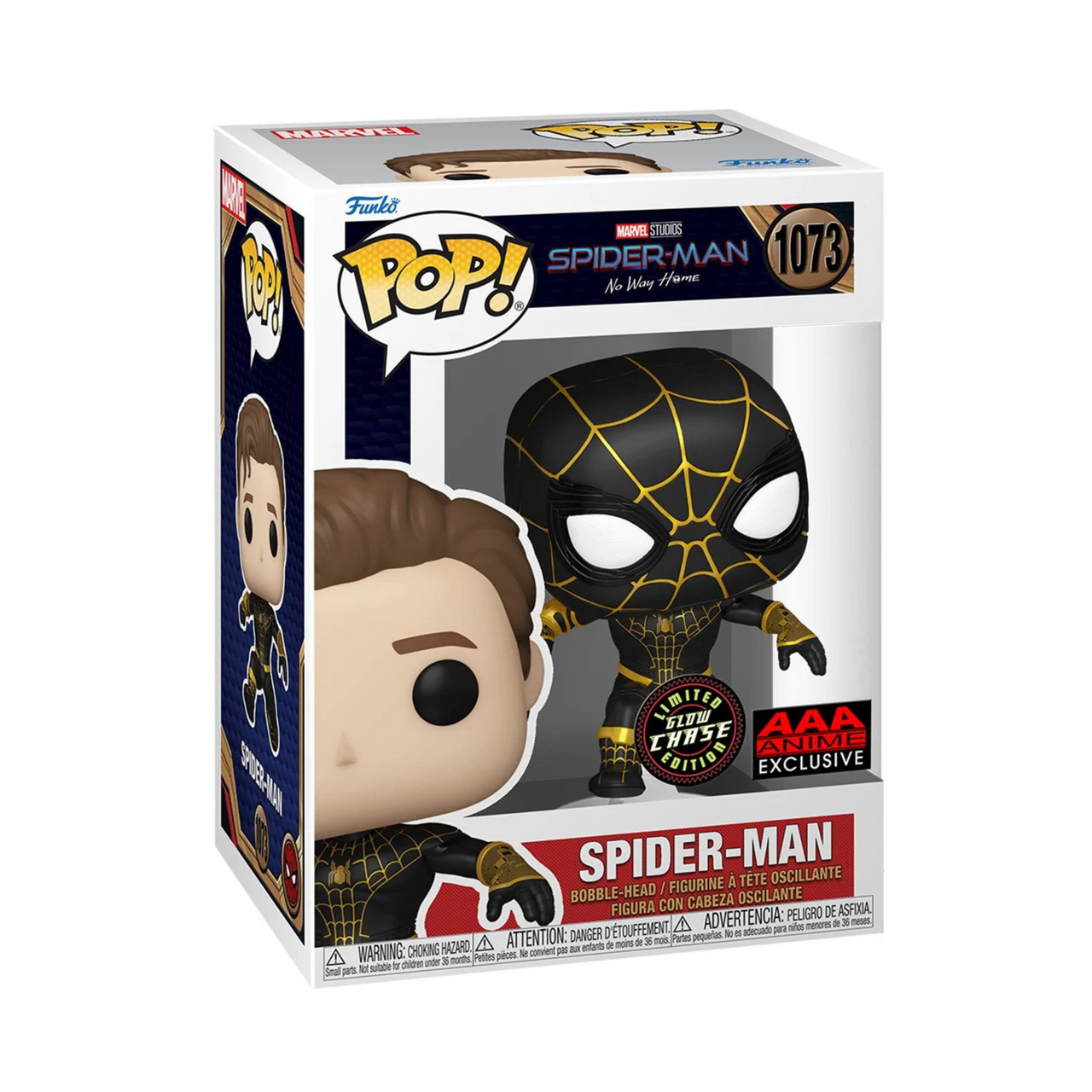 Spider-Man No Way Home CHASE Spider-Man Black Suit Exclusive Pop! Vinyl Figure #1073