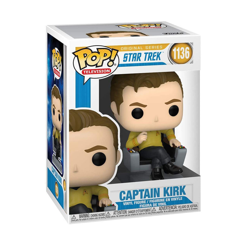 Star Trek Captain Kirk in Chair Original Series Pop! Vinyl Figure #1136