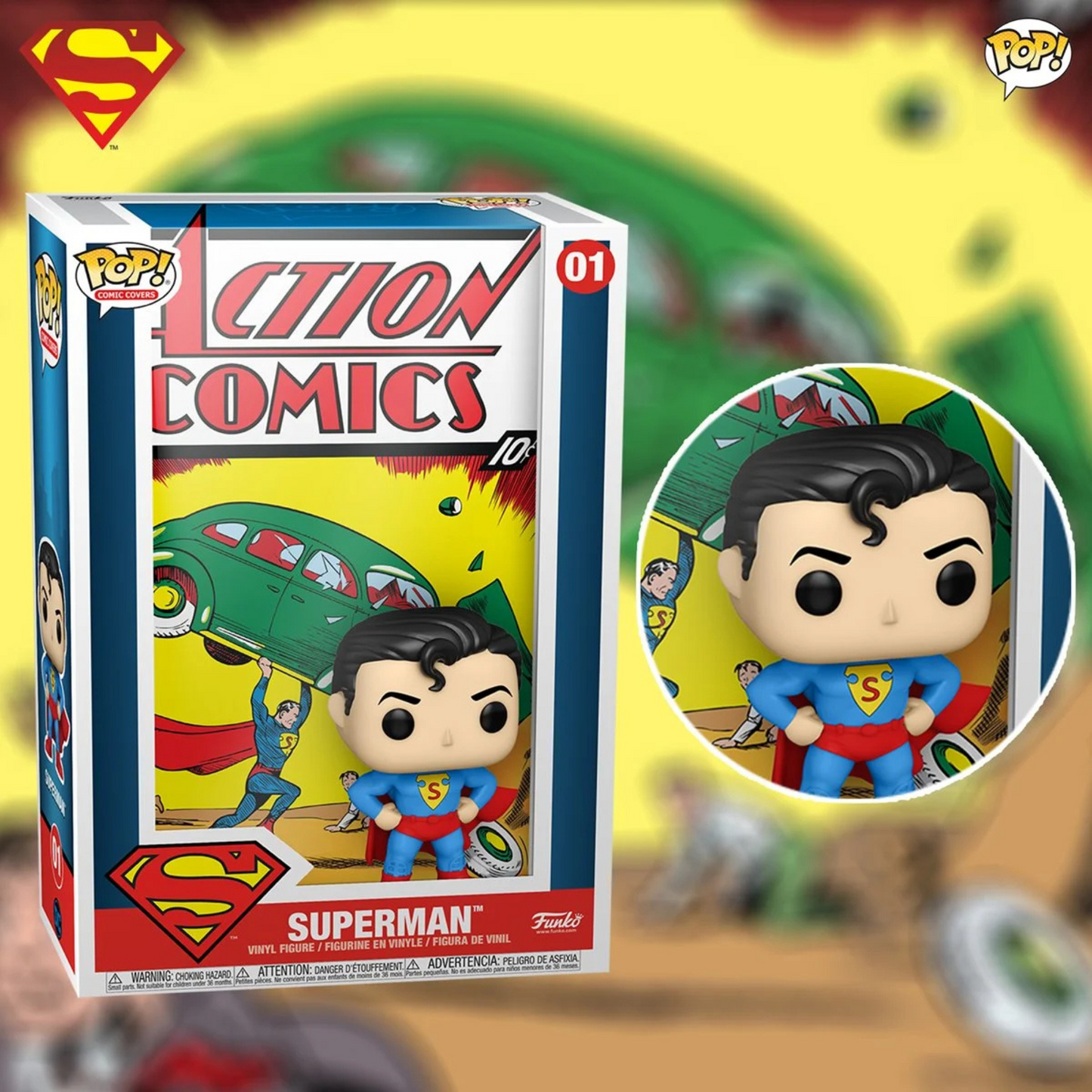 Superman Action Comics Funko Pop! DC Comic Cover Figure #01