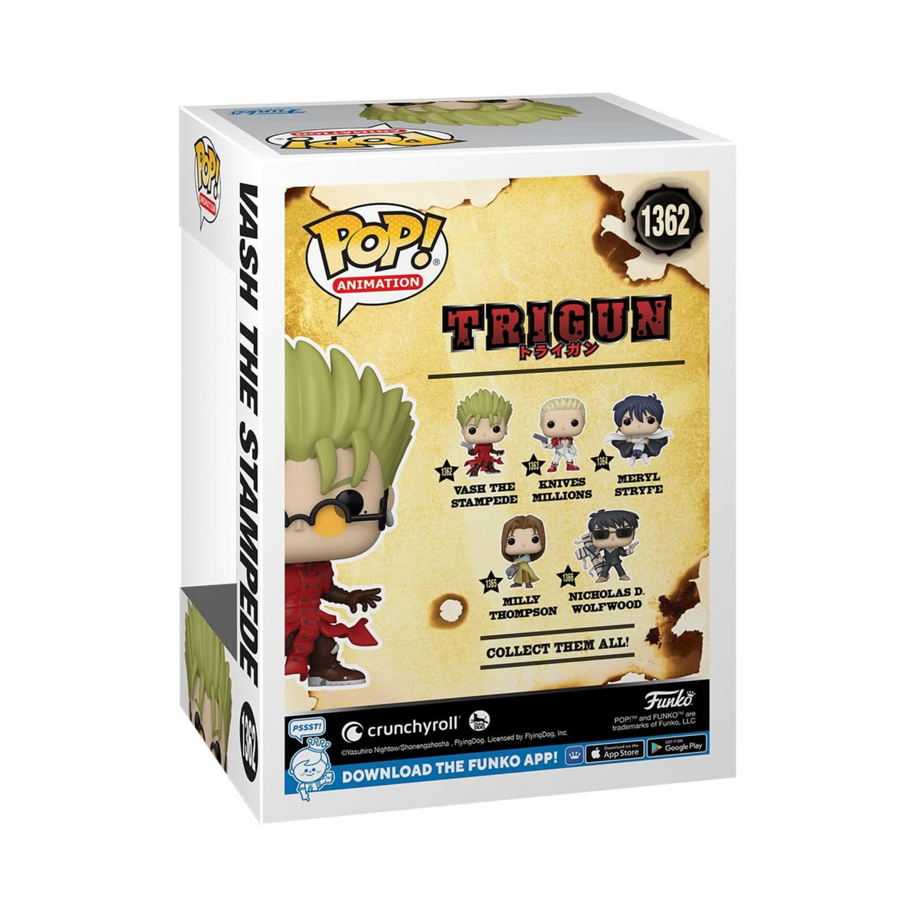 Trigun Vash the Stampede CHASE Funko Pop! Vinyl Figure #1362