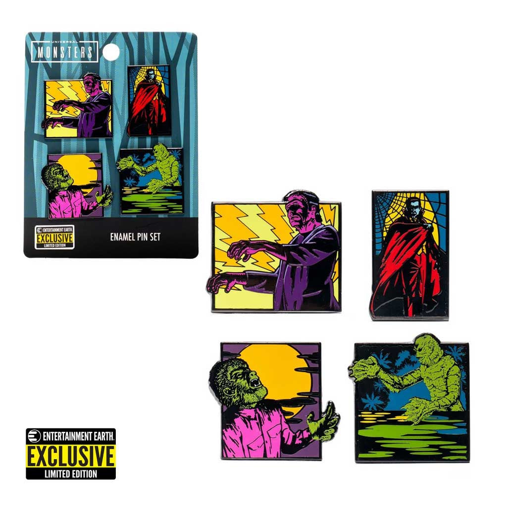 Universal Monsters Limited Edition 4-Piece Enamel Pin Set
