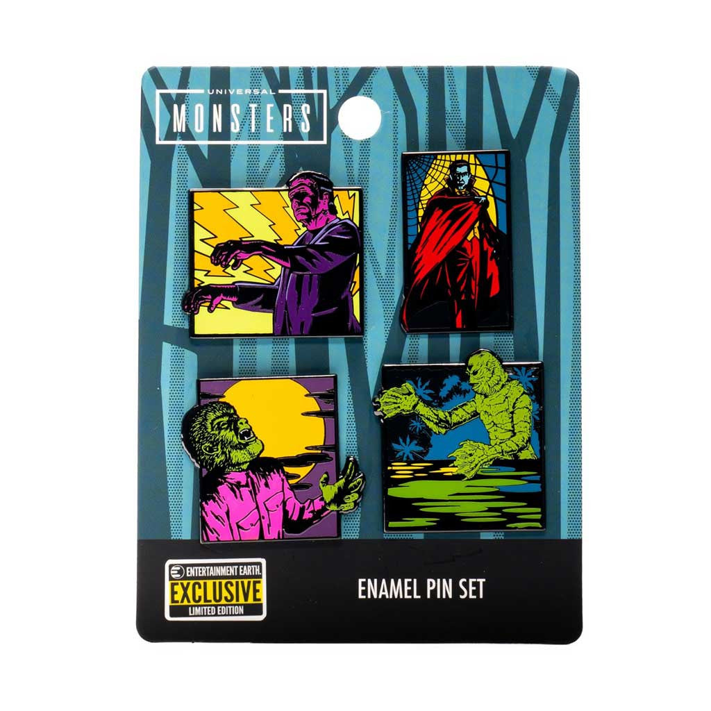Universal Monsters Limited Edition 4-Piece Enamel Pin Set Exclusive