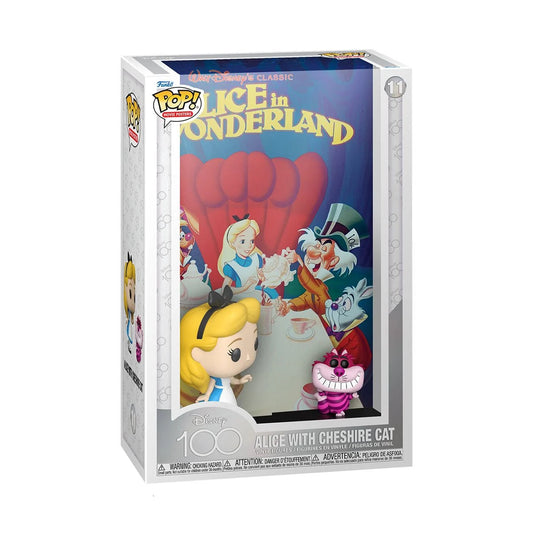 Disney 100 Alice in Wonderland Alice with Cheshire Cat Funko Pop! Movie Poster with Case #11