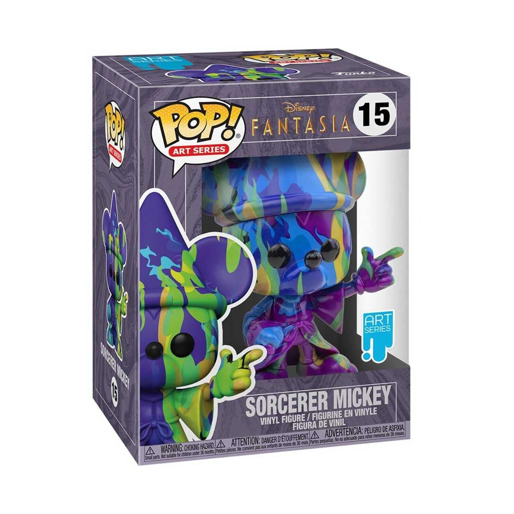 Modeled after Mickey in his sorcerers hat and robe and given a colorful paint-like design, this is a must-have collectible for any fan of the art of Disneys Fantasia!