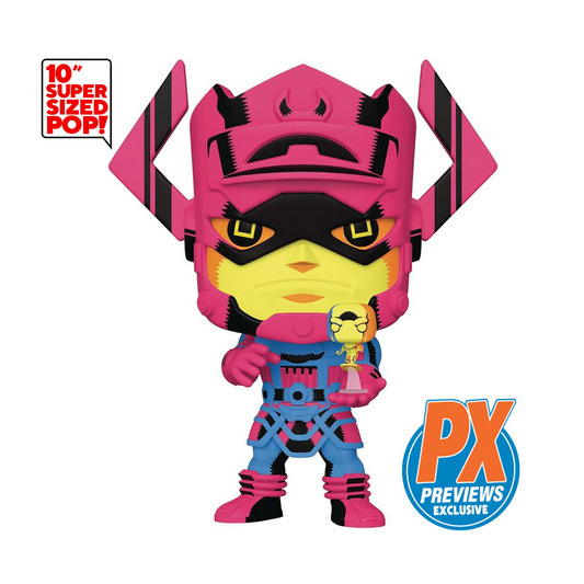 Marvel Galactus with Silver Surfer Blacklight 10-Inch Exclusive Pop! Vinyl Figure #809