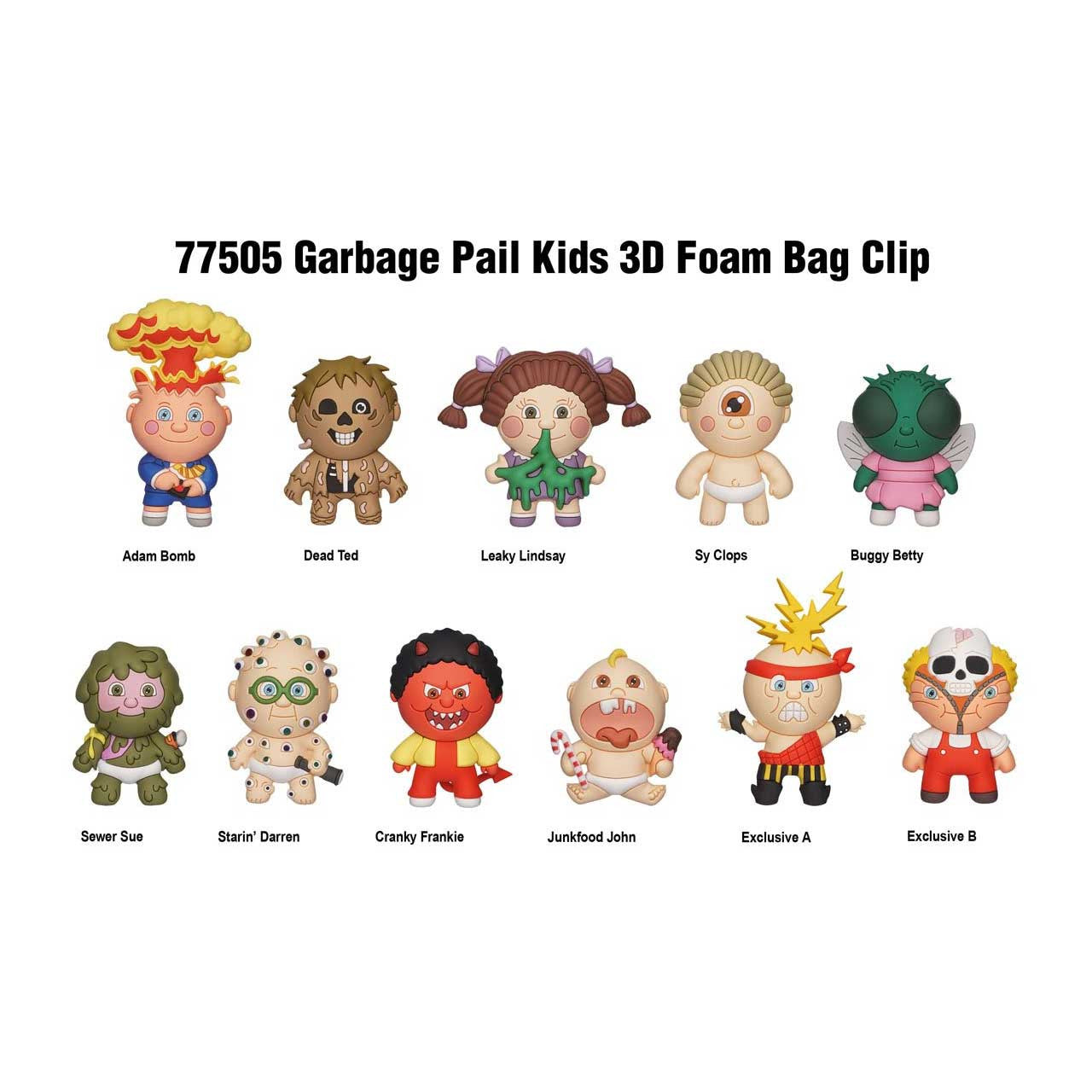 Garbage Pail Kids S1 3D Foam Bag Clip