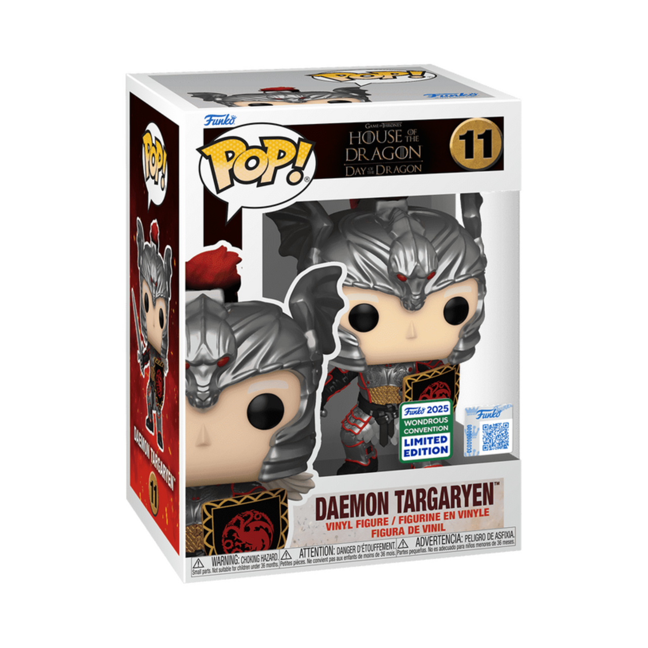 House of the Dragon Daemon Targaryen Armor with Pop Protector Exclusive Pop! Vinyl Figure #11