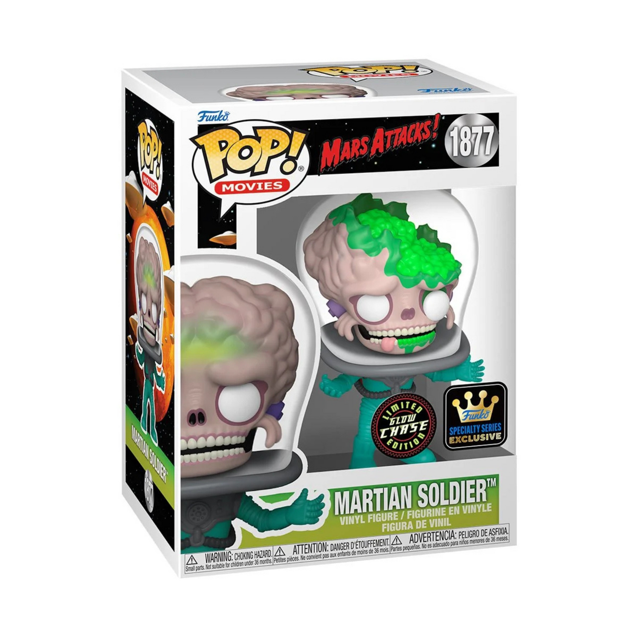 Mars Attacks Martian Soldier CHASE Funko Pop! Vinyl Figure #1877 Specialty Series