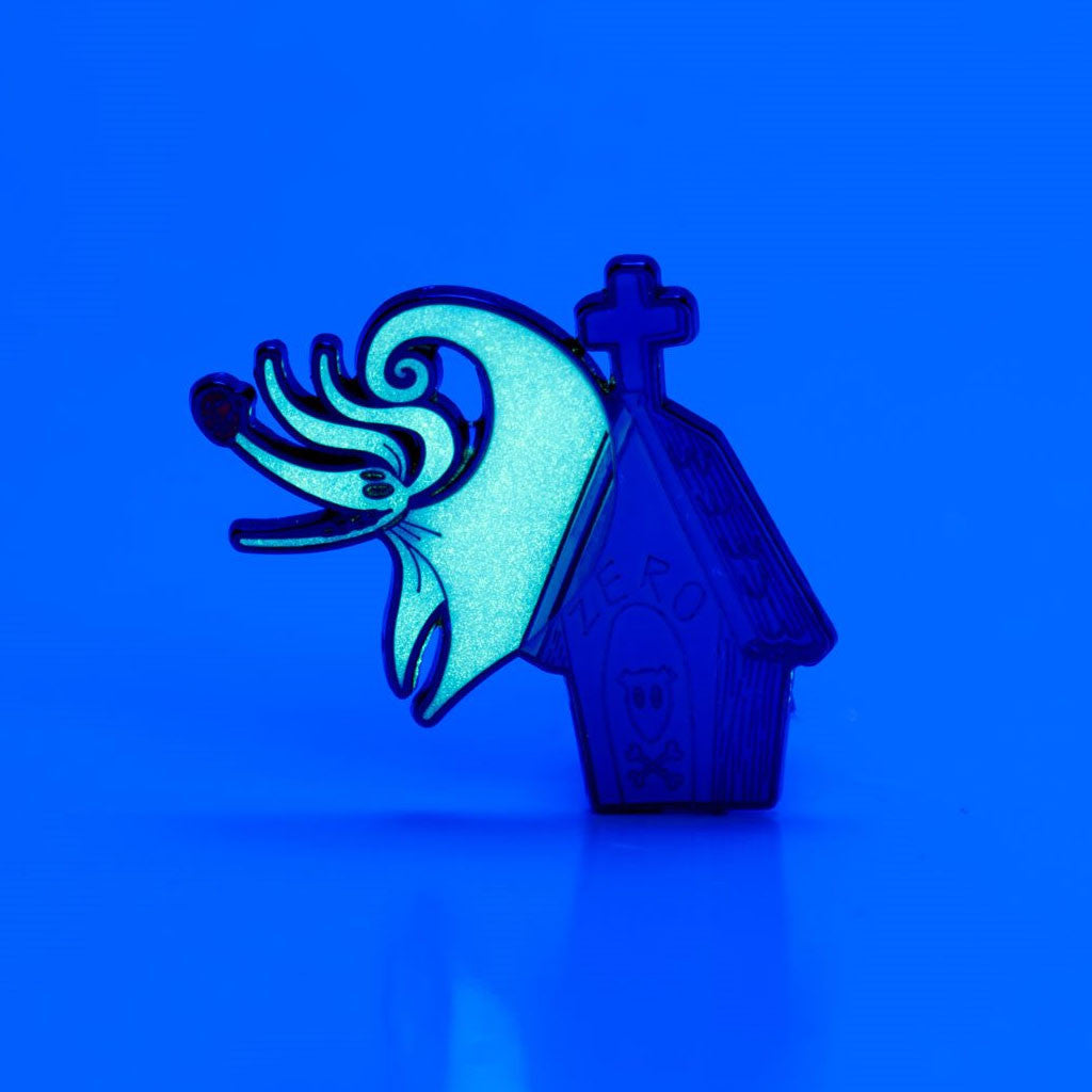 Nightmare Before Christmas Limited Edition 3-Piece Enamel Pin Set Zero glows in the dark