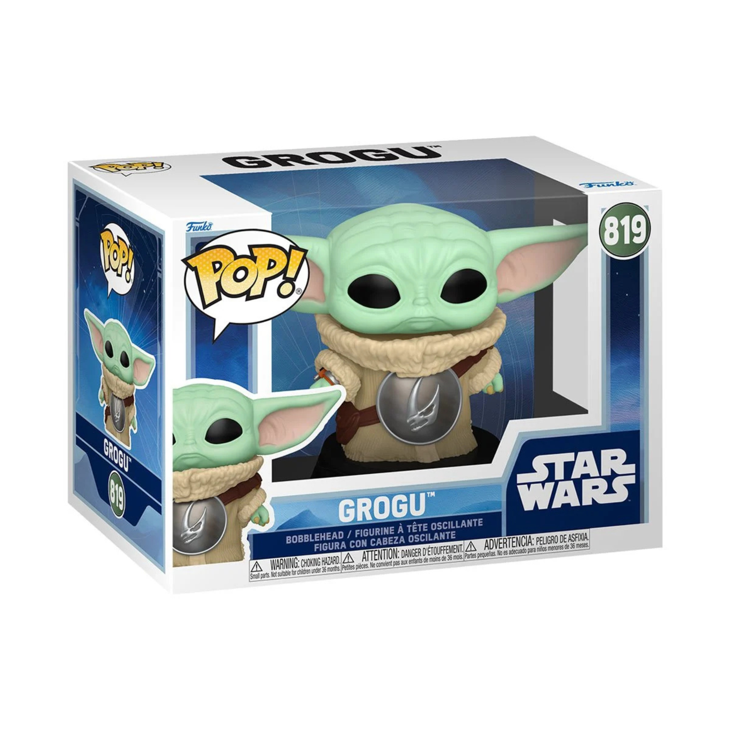 Star Wars The Mandalorian and Grogu Grogu with Crest Funko Pop! Vinyl Figure #819