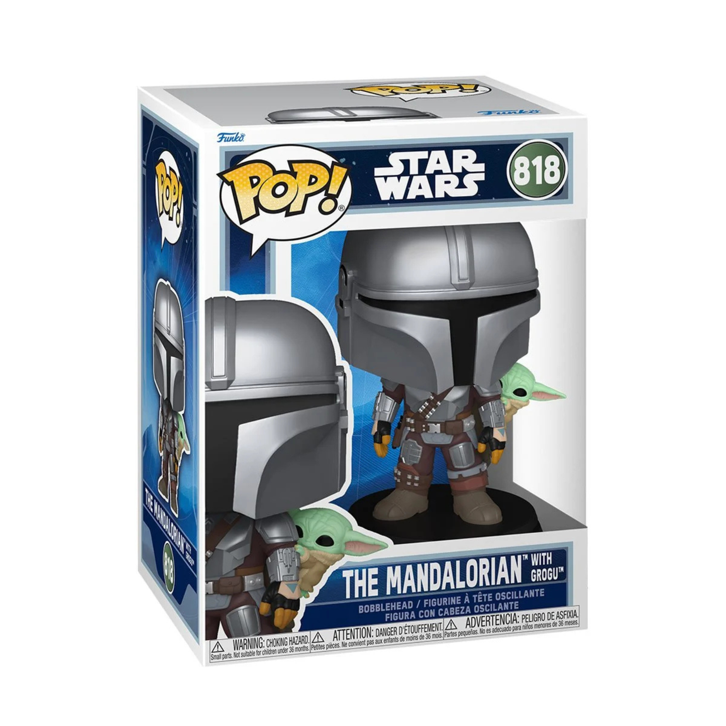 Star Wars The Mandalorian and Grogu Mandalorian with Grogu Funko Pop! Vinyl Figure #818