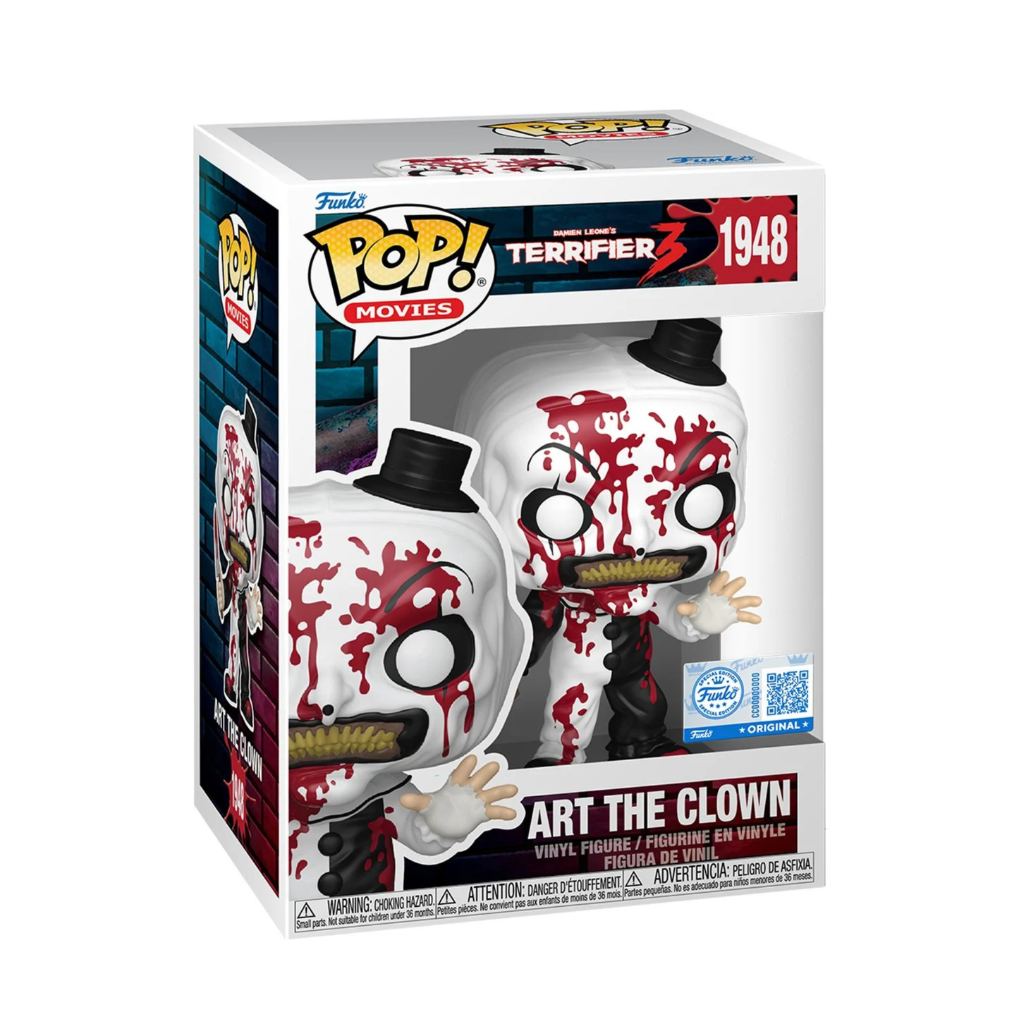 Terrifier 3 Art the Clown Bloody Funko Pop! Exclusive Vinyl Figure #1948