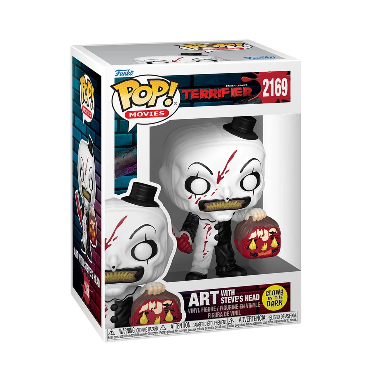 Terrifier Art with Steves Head Glow-in-the-Dark Funko Pop! Vinyl Figure #2169