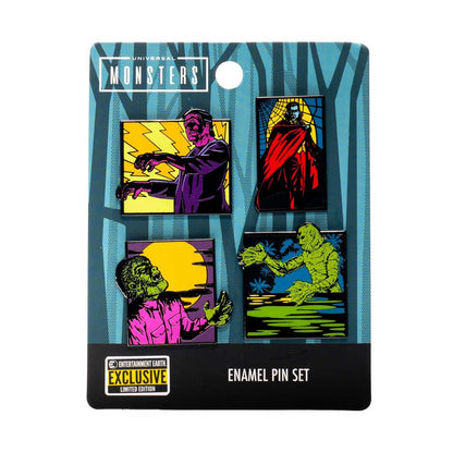 universal monsters pins Universal Monsters Limited Edition 4-Piece Enamel Pin Set – tmc.io