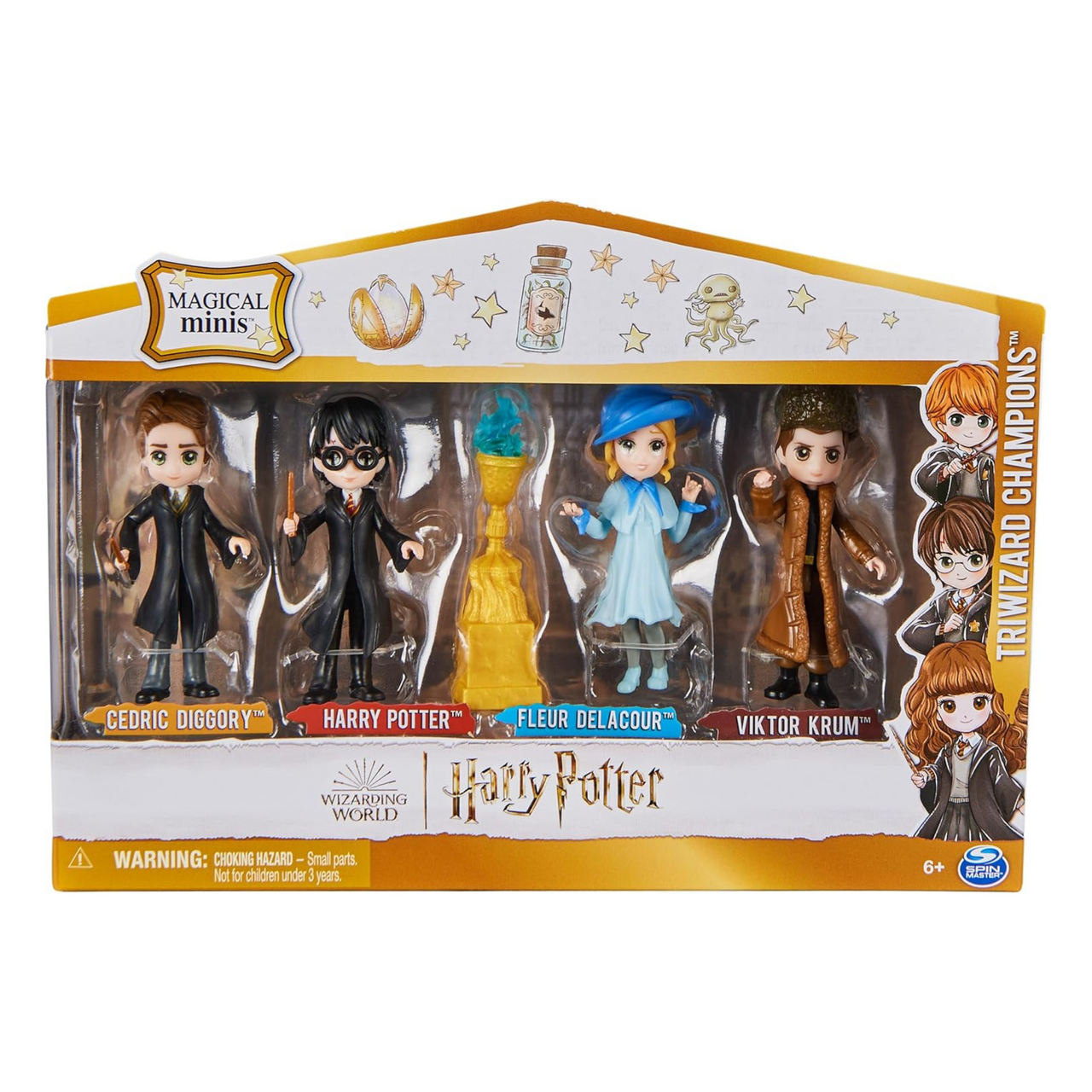 Wizarding World Harry Potter, Magical Minis Triwizard Champions Gift Set with 4 Figures and Goblet of Fire Accessory-