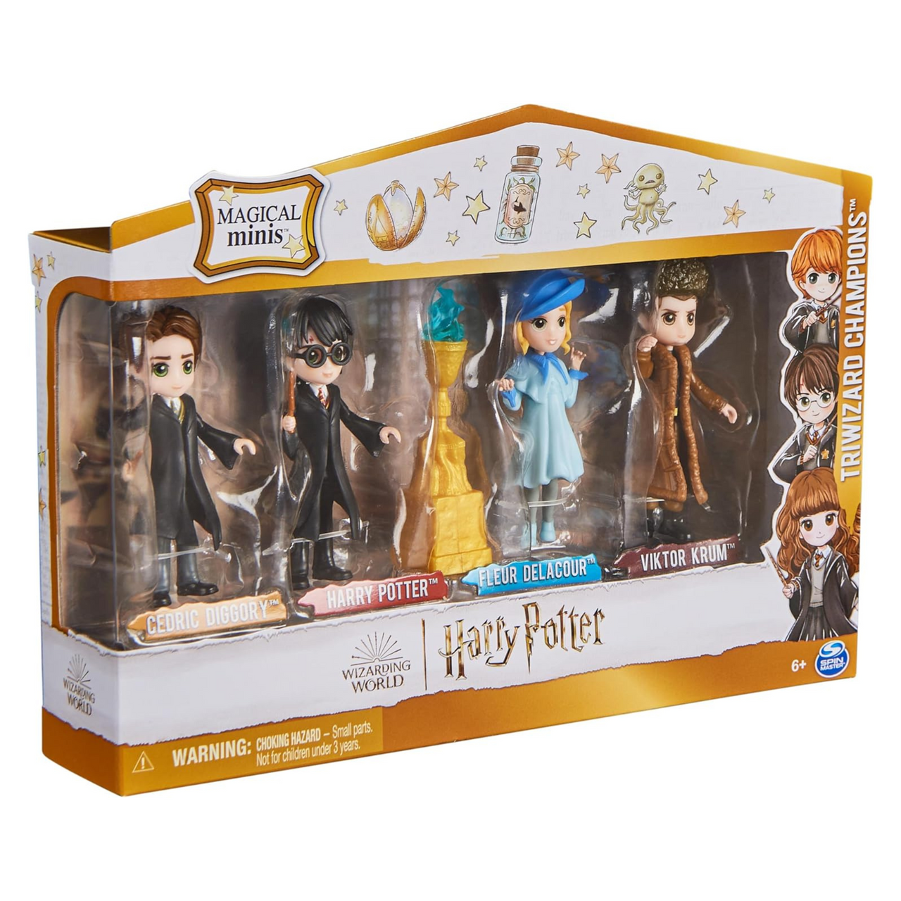 Wizarding World Harry Potter, Magical Minis Triwizard Champions Gift Set with 4 Figures and Goblet of Fire Accessory-
