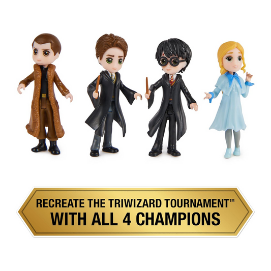 Wizarding World Harry Potter, Magical Minis Triwizard Champions Gift Set with 4 Figures and Goblet of Fire Accessory-