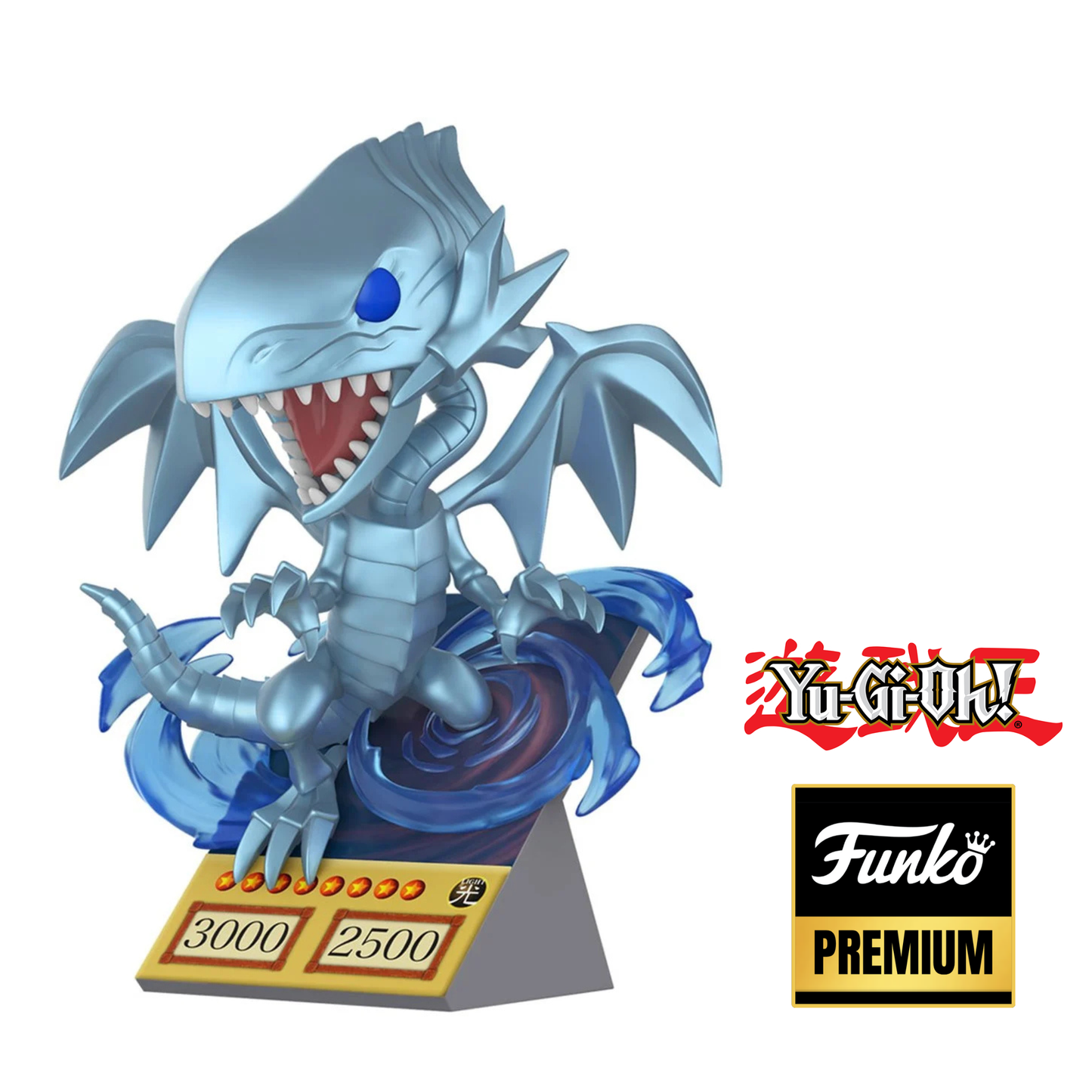 Yu-Gi-Oh Blue-Eyes White Dragon Card Premium Funko Pop! Vinyl Figure #2316