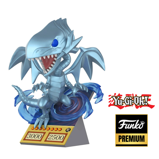 Yu-Gi-Oh Blue-Eyes White Dragon Card Premium Funko Pop! Vinyl Figure #2316